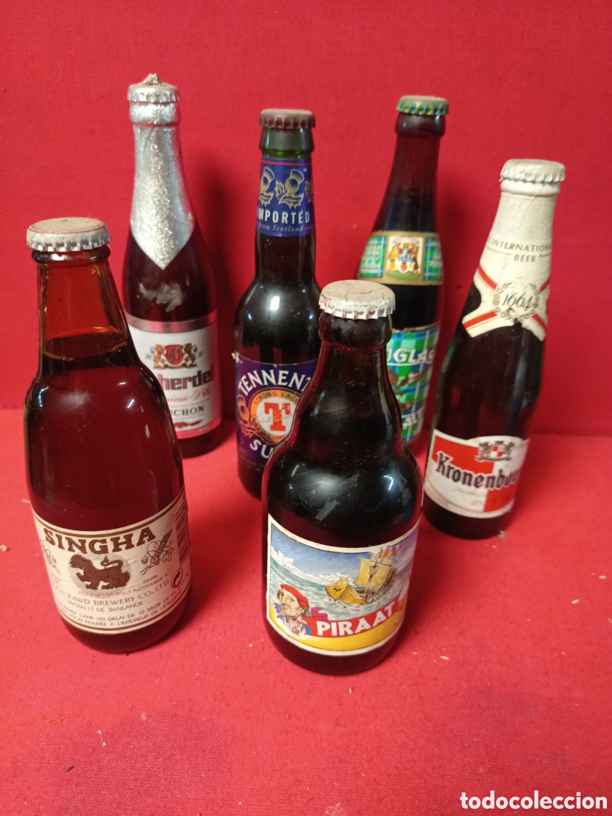 Coleccionismo de cervezas: Lote 6 cervezas del mundo sin abrir