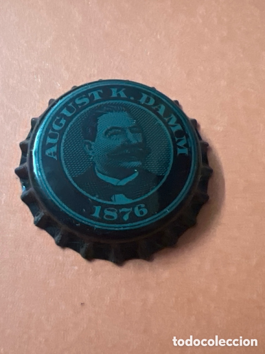 Coleccionismo de cervezas: T4/X158/H5. CHAPA CERVEZA - ESPA&Ntilde;A - SIN ABRIR - August K. Damm 1876