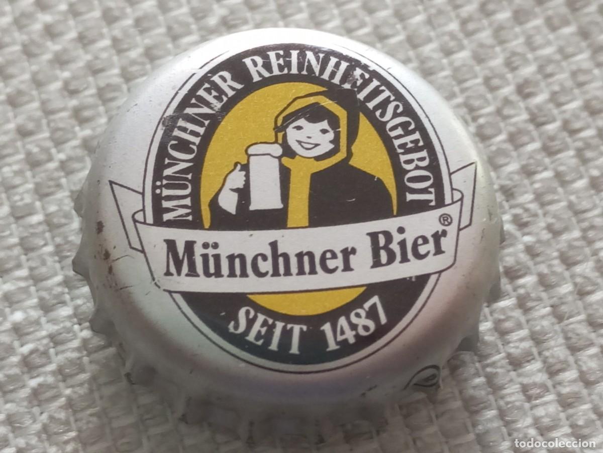 Coleccionismo de cervezas: Chapa tap&oacute;n corona de la cerveza alemana AUGUSTINER M&Uuml;NCHNER BIER SEIT 1487