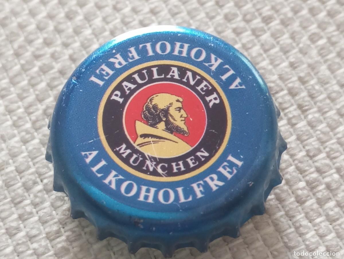 Coleccionismo de cervezas: Chapa tap&oacute;n corona de la cerveza alemana PAULANER M&Uuml;NCHEN ALKOHOLFREI