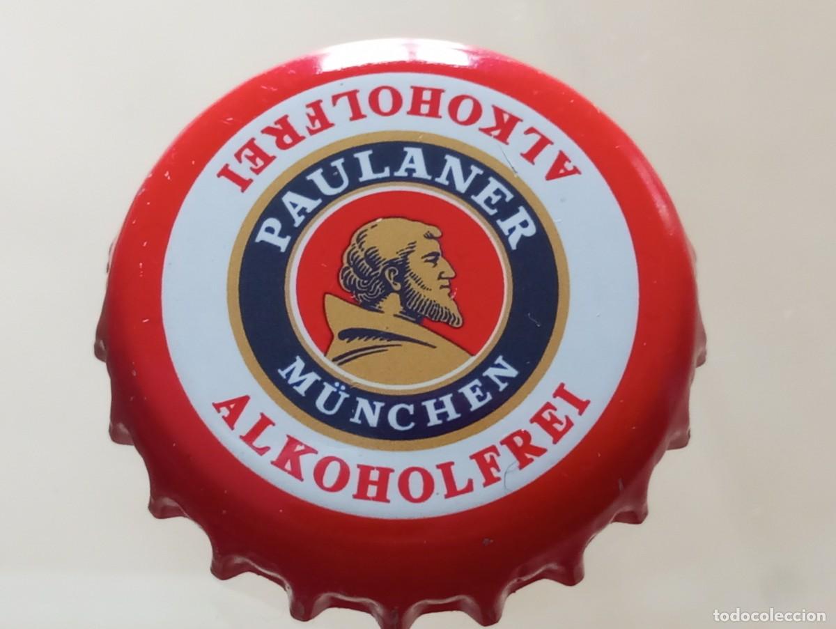 Coleccionismo de cervezas: Chapa tap&oacute;n corona de la cerveza alemana PAULANER M&Uuml;NCHEN ALKOHOLFREI