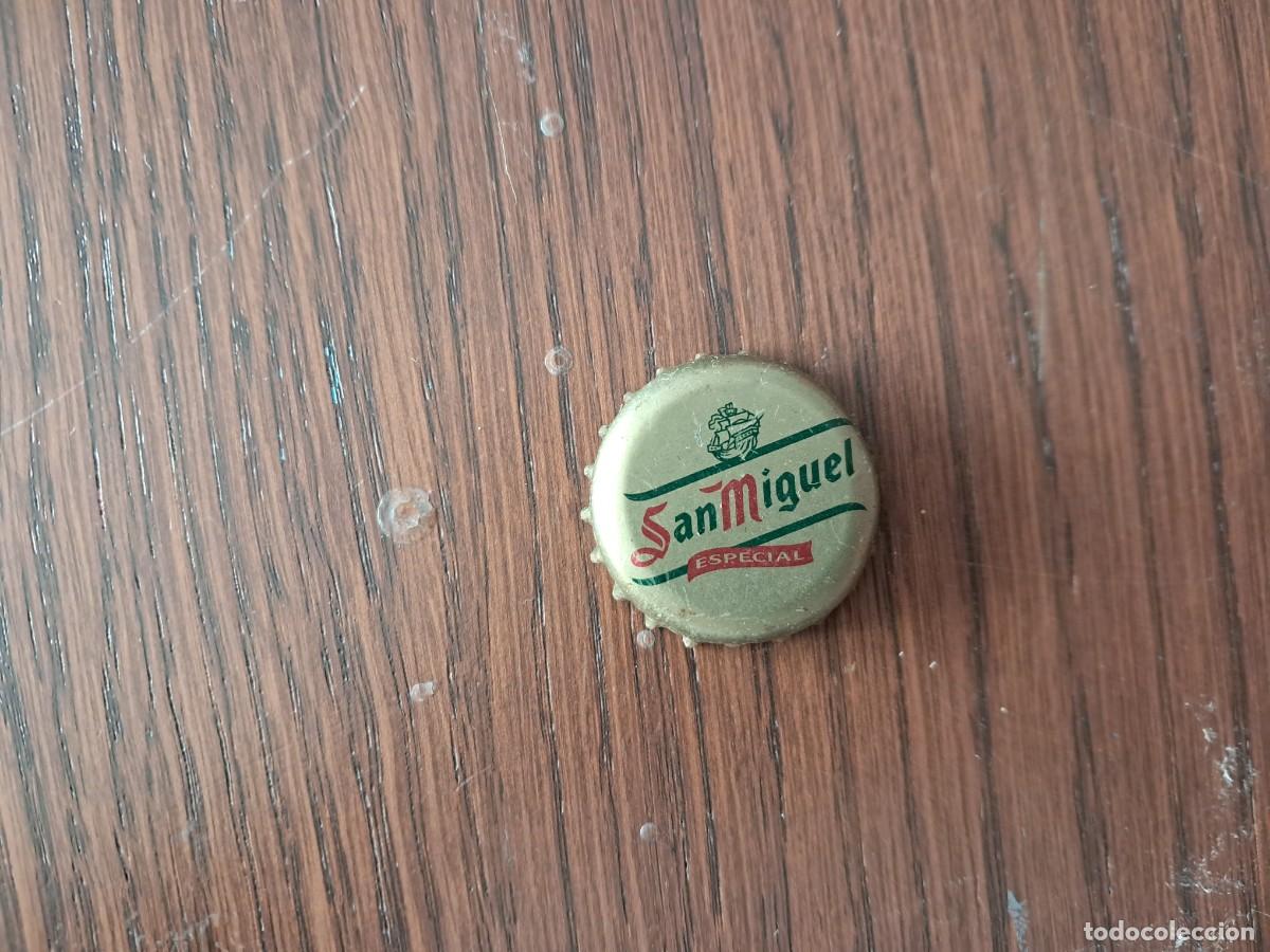 Coleccionismo de cervezas: chapa tap&oacute;n corona de cerveza, San Miguel, especial.