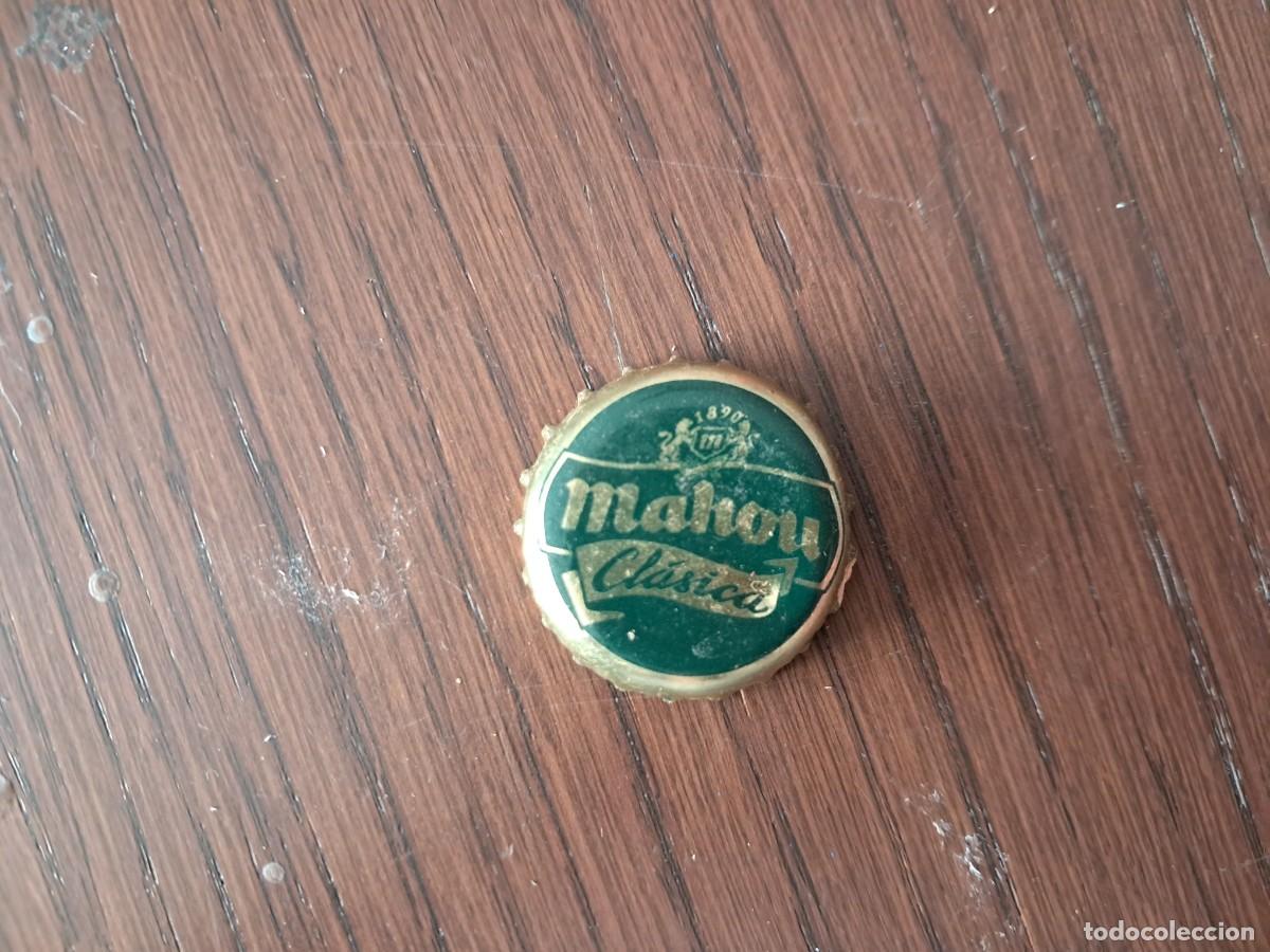 Coleccionismo de cervezas: chapa tap&oacute;n corona de cerveza, mahou cl&aacute;sica.