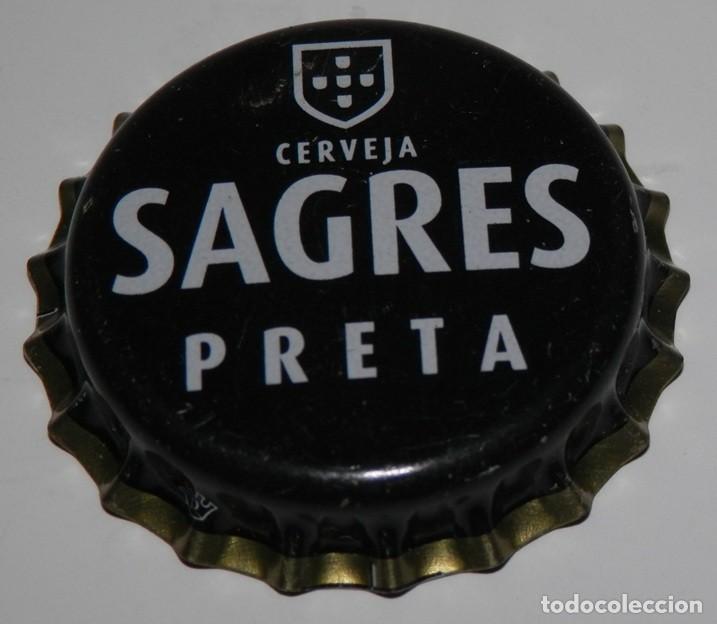Coleccionismo de cervezas: TAPON CORONA CHAPA DE CERVEZA SAGRES PRETA -PORTUGAL