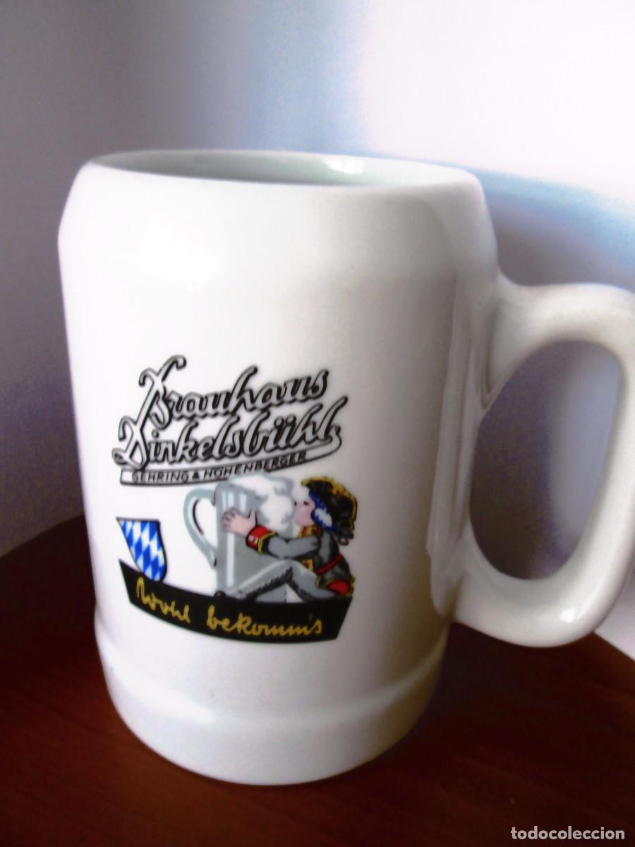 Coleccionismo de cervezas: JARRA DE CERVEZA BRAUHAUS DINKELSB&Uuml;HL - 12,5 CM ALTURA 9 CM BASE
