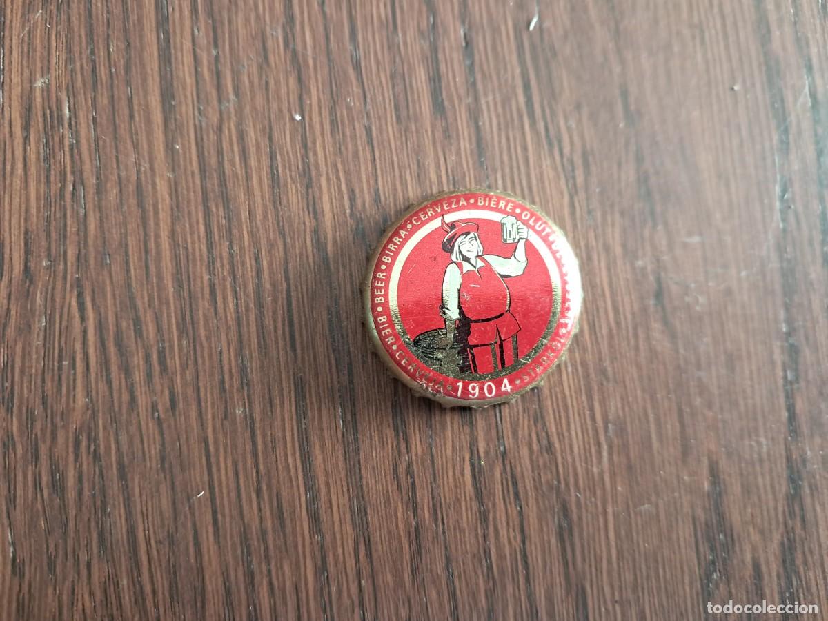 Coleccionismo de cervezas: chapa tap&oacute;n corona de cerveza, cruzcampo.