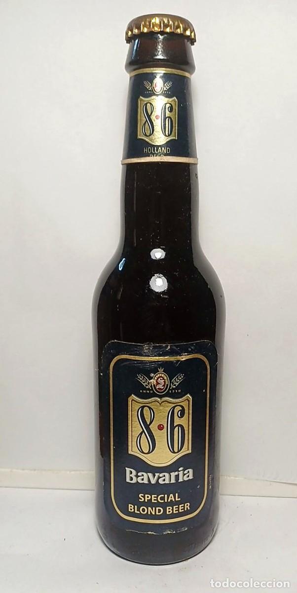 Coleccionismo de cervezas: Botella cerveza Bavaria 8.6 Special Blond Beer 33 cl, antigua, llena, Holanda, 2009