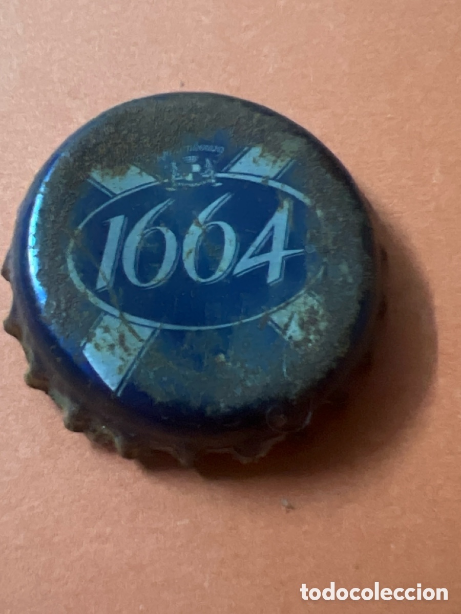 Coleccionismo de cervezas: E30. Chapa tap&oacute;n corona de la cerveza francesa KRONENBOURG 1664