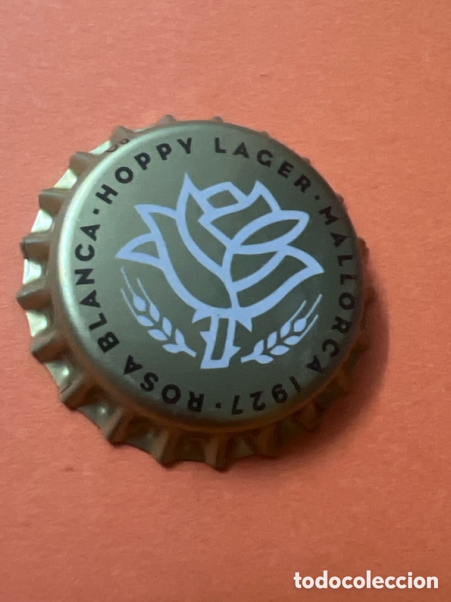 Coleccionismo de cervezas: H613. CGAPA CERVEZA - SIN ABRIR - Rosa Blanca Hoppy Lager Mallorca 1927