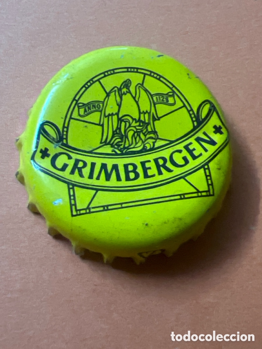 Coleccionismo de cervezas: G26. Chapa tap&oacute;n corona de la cerveza belga GRIMBERGEN 1128