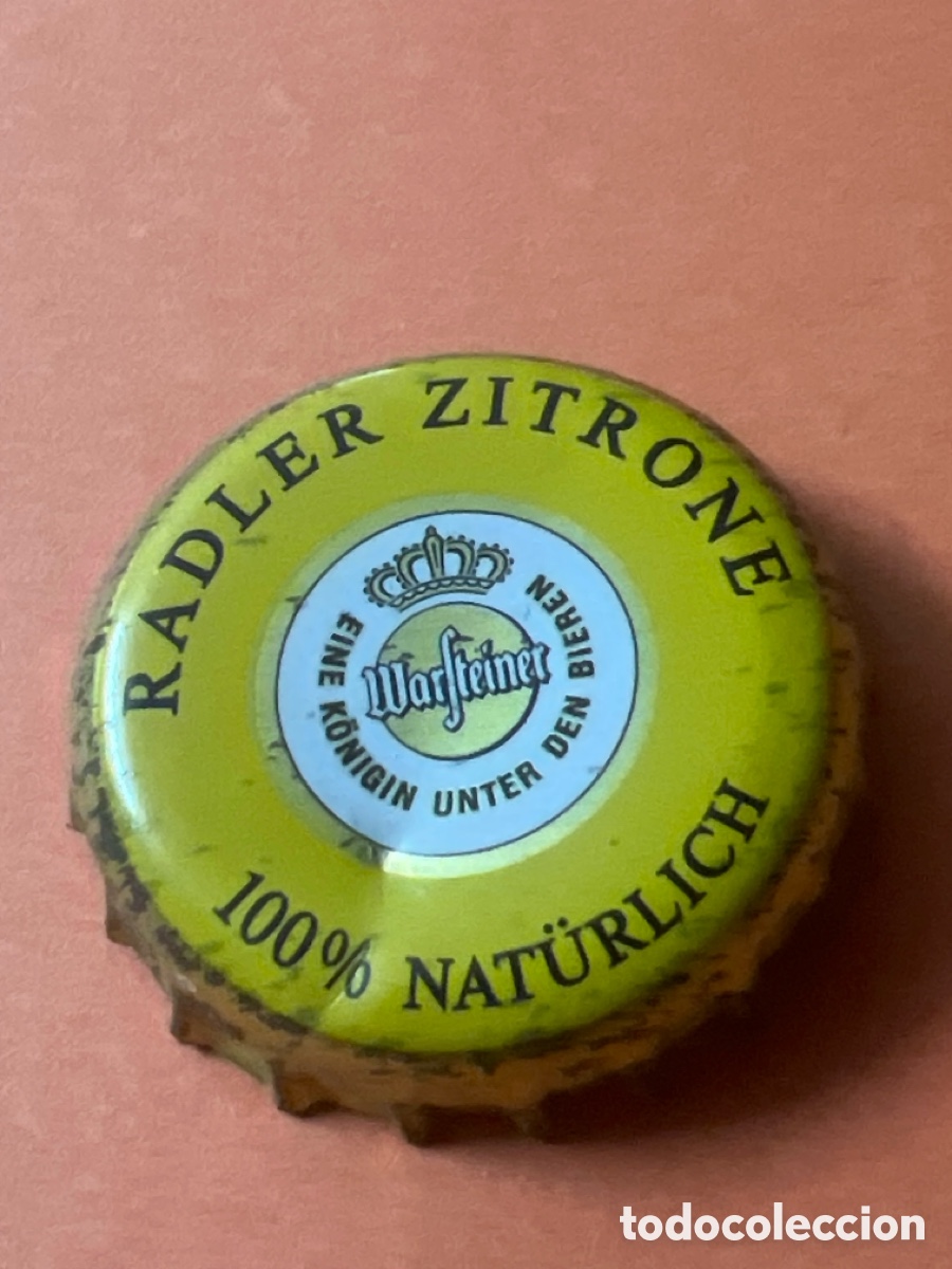 Coleccionismo de cervezas: B204. CHAPA CERVEZA - GER - Warsteiner Radler Zitrone 100% Nat&uuml;rlich Eine K&ouml;nigin Unter den Bieren