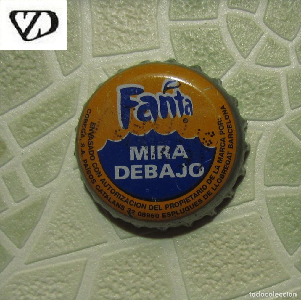 Coleccionismo de cervezas: CHAPAS TAPON CORONA CHAPA REFRESCO FANTA NARANJA MIRA DEBAJO
