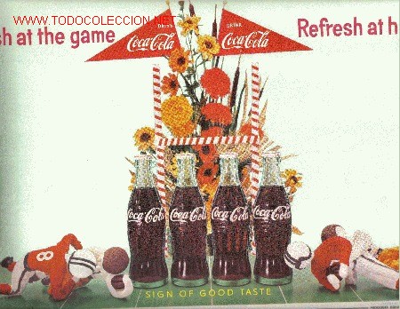 Coleccionismo de Coca-Cola y Pepsi: Poster  Coca-cola. Original USA a&ntilde;os 50. Coke
