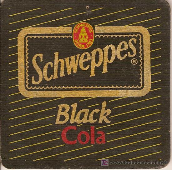 Coleccionismo de Coca-Cola y Pepsi: Posavasos de Schweppes Black Cola. - Foto 1