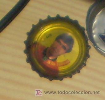Collezionismo di Coca-Cola e Pepsi: CHAPA DE COCA COLA CON CROMO DE JULIO SALINAS. FUTBOL.