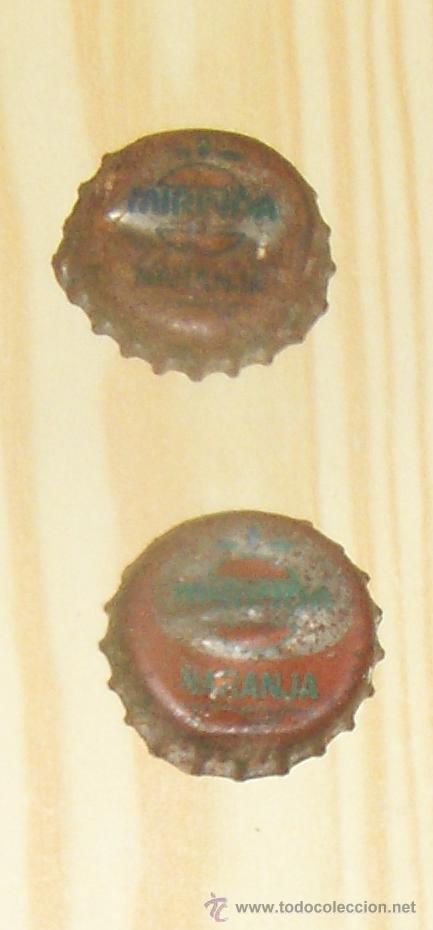 Collezionismo di Coca-Cola e Pepsi: 2 CHAPAS DE MIRINDA NARANJA DISTINTAS.