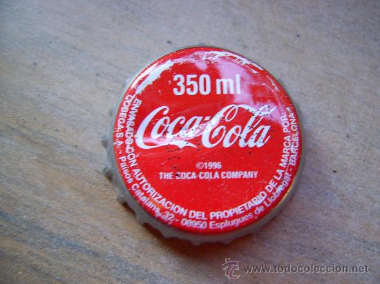 Colecionismo de Coca-Cola e Pepsi: TAP&Oacute;N CORONA COKE CAPSULE CHAPA COCA COLA 350 ML DE BARCELONA.--LOTE N. 356---CARMANJO
