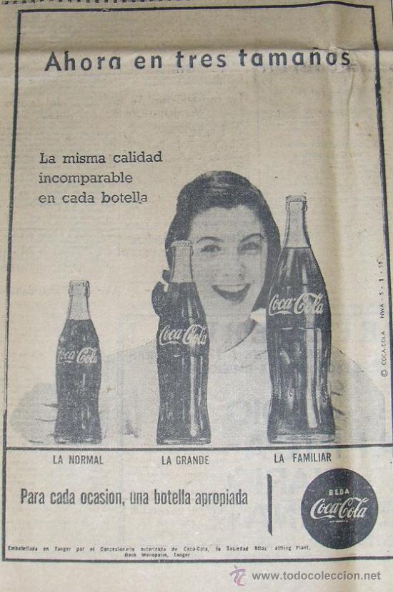 Colecionismo de Coca-Cola e Pepsi: PUBLICIDAD DE COCA COLA. A&Ntilde;OS 50.