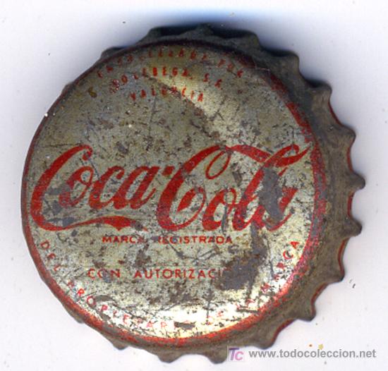 Colecionismo de Coca-Cola e Pepsi: CHAPA  COCA COLA , VALENCIA  , ANTIGUA, CON TAPON CON CORCHO, C85