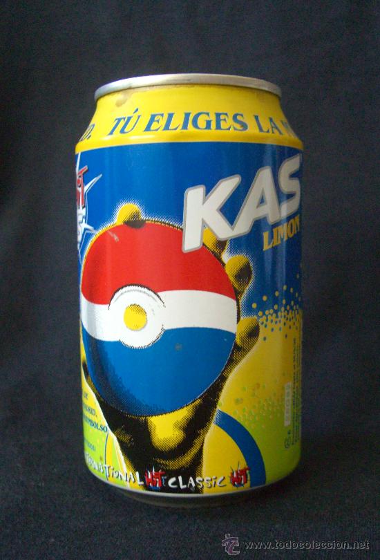 Sammeln von Coca-Cola und Pepsi: LATA KAS LIM&Oacute;N CON S&Iacute;MBOLO DE PEPSI - HIT CD - REFRESCO A&Ntilde;OS 90 ESPA&Ntilde;A - BEBIDA - VAC&Iacute;A - BOTE