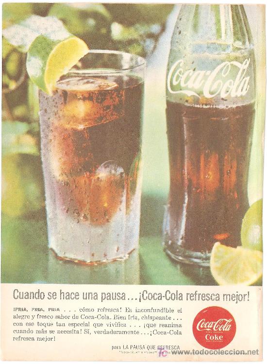 Collecting of Coca-Cola and Pepsi: COCA COLA, anuncio de Marzo de 1962 papel couch&eacute; - CLC