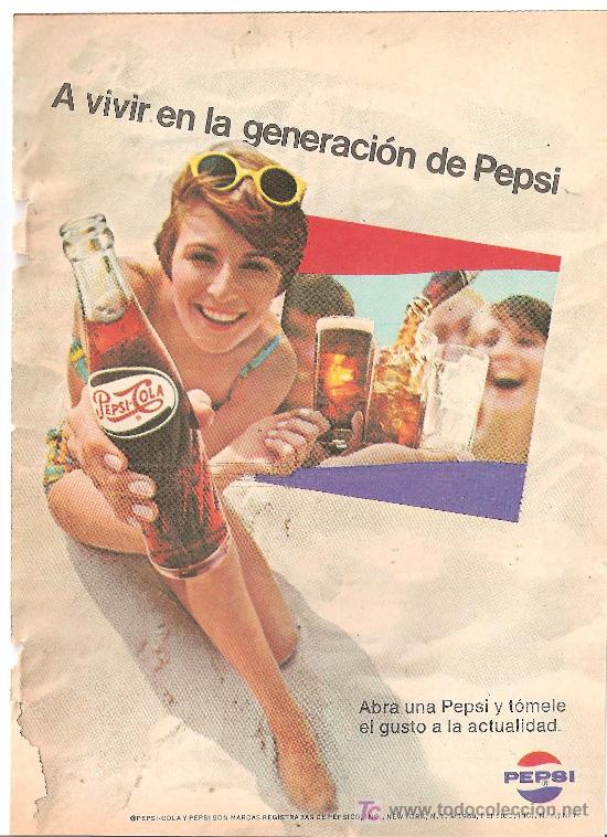 Colecionismo de Coca-Cola e Pepsi: PEPSI: Anuncio Marzo 68, 13,5 X 18 cms. - CLC