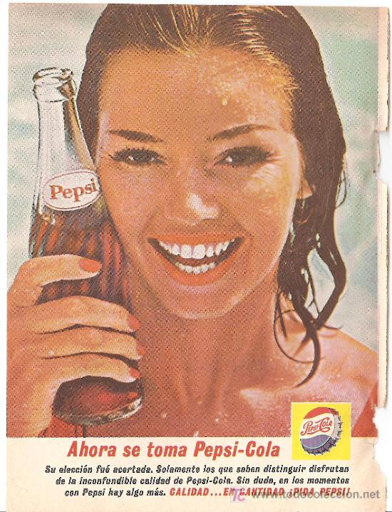 Colecionismo de Coca-Cola e Pepsi: PEPSI: Anuncio Noviembre 1962, 13,5 X 18 cms. - CLC