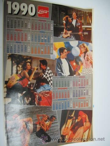 Colecionismo de Coca-Cola e Pepsi: CALENDARIO PEGATINA DE COCA-COLA, 1990. MIDE 21 X 14 CM.