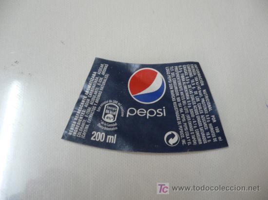 Colecionismo de Coca-Cola e Pepsi: ETIQUETA DE PEPSI