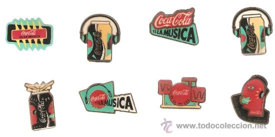 Colecionismo de Coca-Cola e Pepsi: PINS COCA COLA ES LA MUSICA A&Ntilde;OS 80 SE VENDEN POR SEPARADO