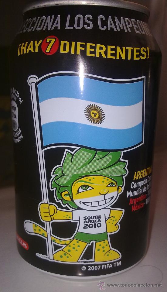 Sammeln von Coca-Cola und Pepsi: COKE ZERO CERO  CAN LATA VACIA DE COCACOLA COCA COLA WORLD CUP MUNDIAL SUDAFRICA 2010 ARGENTINA