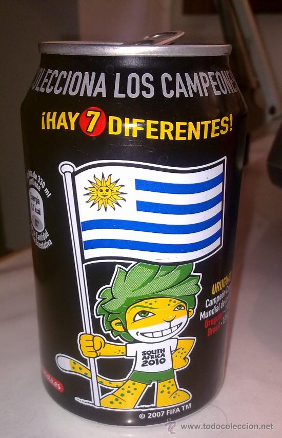 Colecionismo de Coca-Cola e Pepsi: COKE ZERO CERO CAN LATA VACIA DE COCACOLA COCA COLA WORLD CUP MUNDIAL SUDAFRICA 2010 URUGUAY