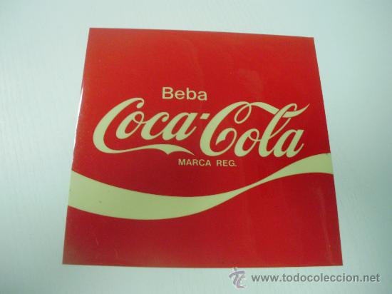 Collectionnisme de Coca-Cola et Pepsi: CARTELITO DE PLASTICO DE COCA - COLA - A&Ntilde;OS 80/90