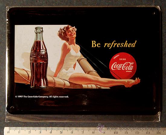 Coleccionismo de Coca-Cola y Pepsi: Placa / Chapa Anuncio COCA-COLA - &iexcl;NUEVA! - Foto 1