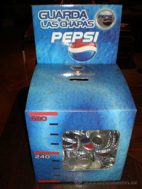 Colecionismo de Coca-Cola e Pepsi: CAJA LLENA DE CHAPAS DE PEPSI - A&Ntilde;OS 90