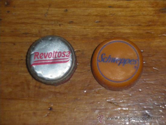 Coleccionismo de Coca-Cola y Pepsi: REVOLTOSA Y SCHWEPPES. 2 TAPONES DE ROSCA. - Foto 1