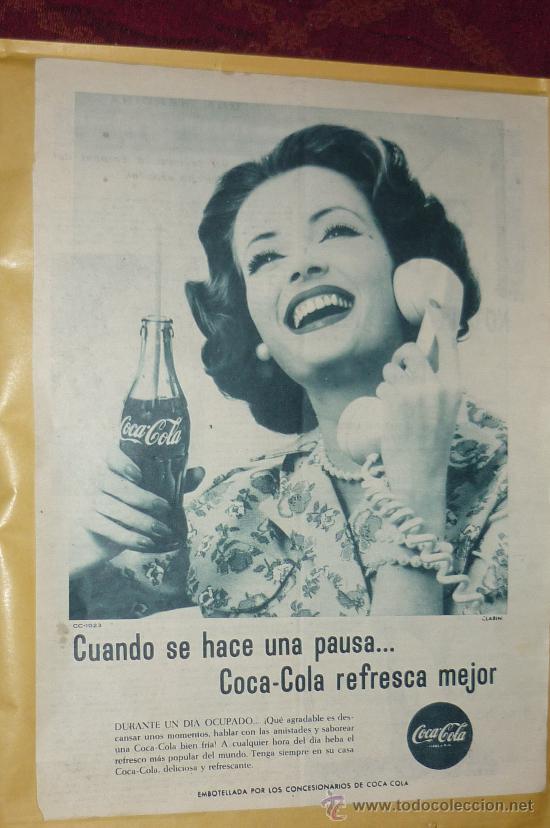 Colecionismo de Coca-Cola e Pepsi: publicidad cocacola-33 x24 cmts.a&ntilde;os 60 recorte de revista..