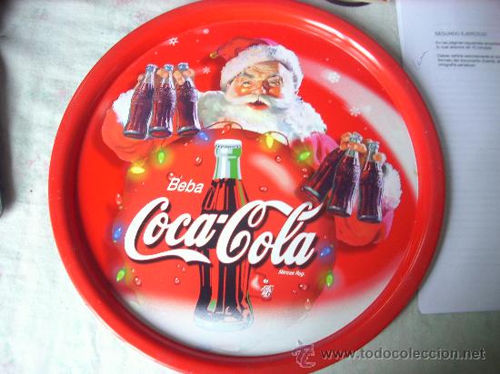 Colecionismo de Coca-Cola e Pepsi: BANDEJA MELITACA REDONDA NAVIDAD COCA COLA MEDIDAS 34 CM DE DIAMETRO