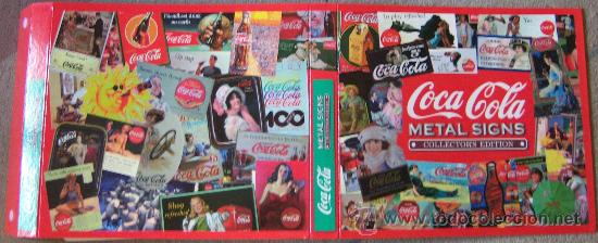 Collecting of Coca-Cola and Pepsi: Alb&uacute;m gigante de anillas para Placas. Con cartulinas perforadas para fijar los objetos. 50 x44 cm.