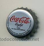 Colecionismo de Coca-Cola e Pepsi: chapa coca-cola light - &copy;2007 casbega madrid (texto centrado) - espa&ntilde;a  -c7