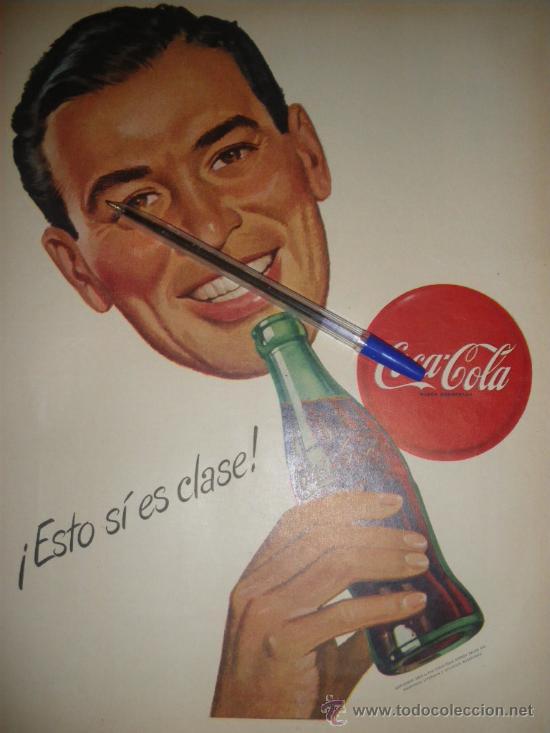 Sammeln von Coca-Cola und Pepsi: COCA COLA, PUBLICIDAD DE 1946.