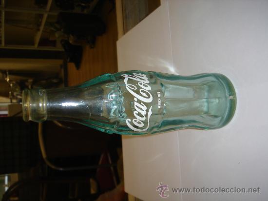 Coleccionismo de Coca-Cola y Pepsi: botella de cocacola de cristal 20cm de altura