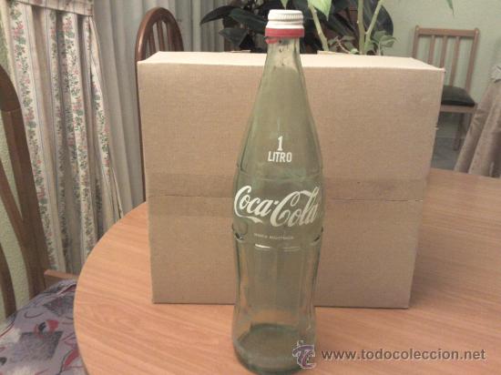 botella cristal coca-cola 1 litro con tapón. se - Compra venta en  todocoleccion