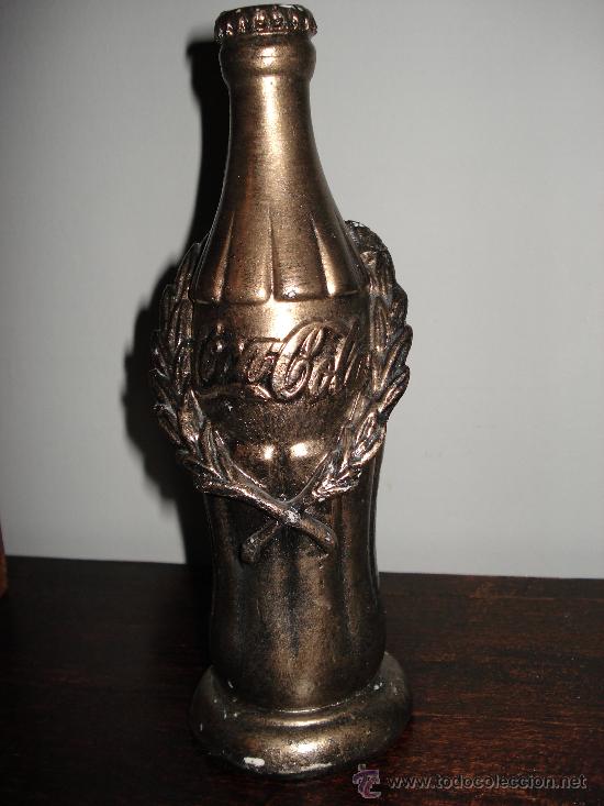 Collecting of Coca-Cola and Pepsi: BOTELLA CER&Aacute;MICA DE COCA-COLA COLOR BRONCE.21 CM ALTURA.