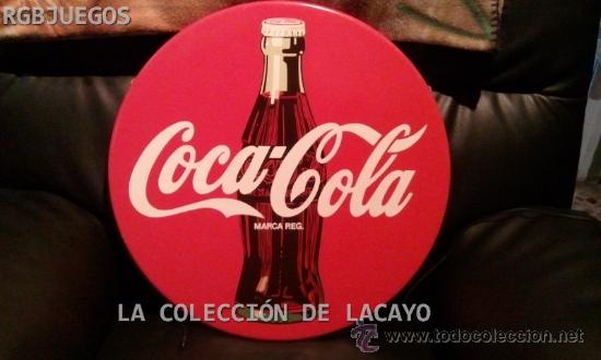 Collectionnisme de Coca-Cola et Pepsi: CHAPA CARTEL DE HIERRO DECORATIVO PUBLICITARIO DE COCA-COLA, COCACOLA, COCA COLA DE 42 CMT DIAMETRO