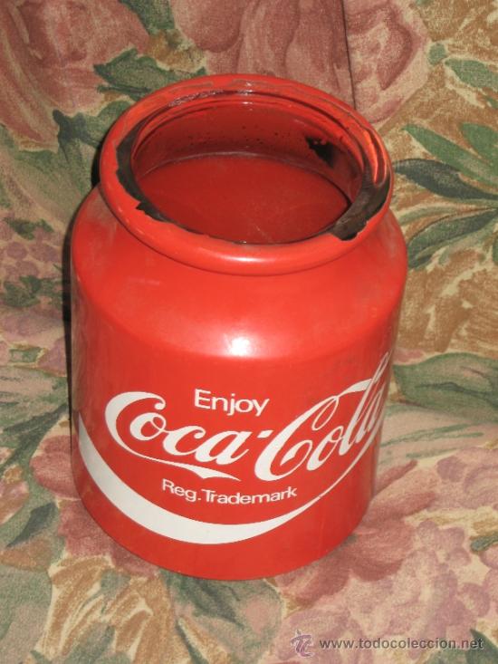 Collezionismo di Coca-Cola e Pepsi: BOTE DE CRISTAL PINTADO CON PUBLICIDAD DE COCA-COLA