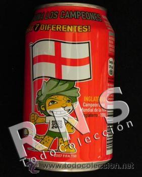 Collezionismo di Coca-Cola e Pepsi: LATA COCA COLA EDICI&Oacute;N MUNDIAL F&Uacute;TBOL 2010 SUD&Aacute;FRICA - INGLATERRA - VAC&Iacute;A - COCACOLA - DEPORTE
