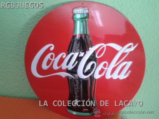 Collectionnisme de Coca-Cola et Pepsi: GRAN CARTEL EN RELIEVE DE  COCA-COLA,COCACOLA,COCA COLA DE METAL 36 CMTS DIAMETRO NUEVO SIN USO