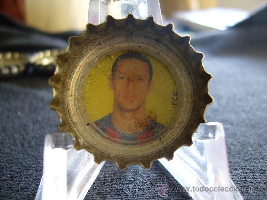 Collezionismo di Coca-Cola e Pepsi: Chapa de CocaCola. Jugador de F&uacute;tbol. F.C.Barcelona. Bar&ccedil;a.