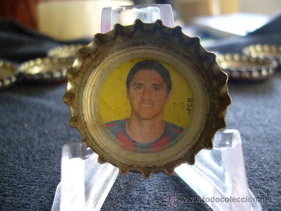 Collezionismo di Coca-Cola e Pepsi: Chapa de CocaCola. Jugador de F&uacute;tbol. F.C.Barcelona. Bar&ccedil;a.